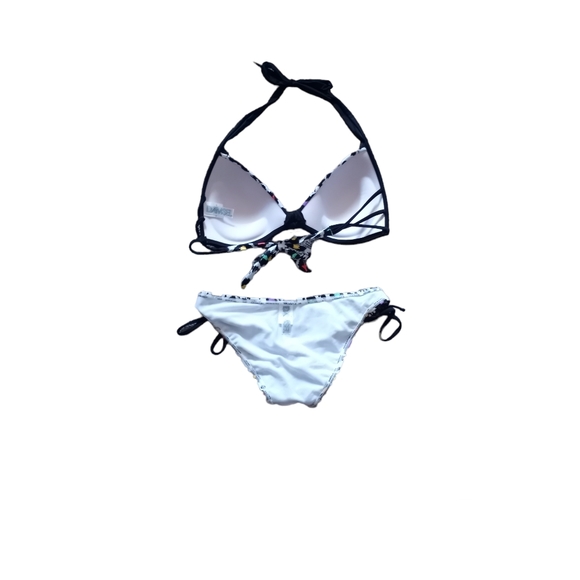 Damsel White Multicolor Cheetah Molded Push-Up Cup Bikini - Picture 2 of 5